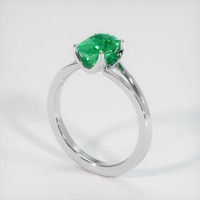 1.24 Ct. Emerald Ring, 18K White Gold 2