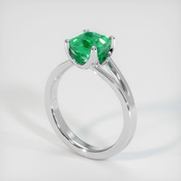 1.65 Ct. Emerald Ring, 18K White Gold 2