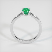 0.57 Ct. Emerald Ring, 18K White Gold 3