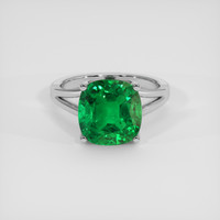 5.23 Ct. Emerald Ring, 18K White Gold 1