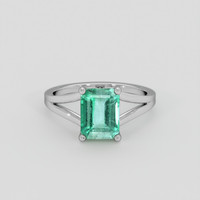 2.07 Ct. Emerald Ring, 18K White Gold 1