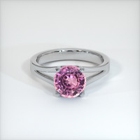 2.15 Ct. Pink Sapphire Ring, 18K White Gold 1