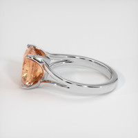 5.19 Ct. Padparadscha Sapphire Ring, 18K White Gold 4