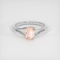 1.05 Ct. Padparadscha Sapphire Ring, 18K White Gold 1