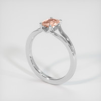 1.05 Ct. Padparadscha Sapphire Ring, 18K White Gold 2