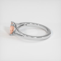 1.05 Ct. Padparadscha Sapphire Ring, 18K White Gold 4