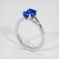 2.06 Ct. Blue Sapphire Ring, 18K White Gold 2