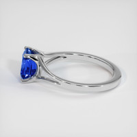 2.06 Ct. Blue Sapphire Ring, 18K White Gold 4