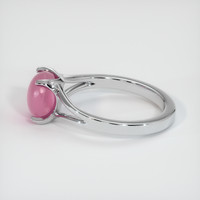 2.88 Ct. Reddish Pink Sapphire Ring, 18K White Gold 4