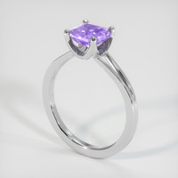 1.36 Ct. Purple Sapphire Ring, 18K White Gold 2