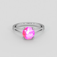 2.25 Ct. Pink Sapphire Ring, 18K White Gold 1