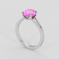 2.25 Ct. Pink Sapphire Ring, 18K White Gold 2