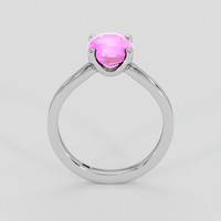 2.25 Ct. Pink Sapphire Ring, 18K White Gold 3