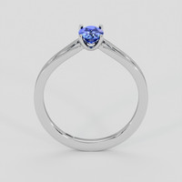 0.51 Ct. Blue Sapphire Ring, 18K White Gold 3