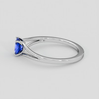 0.51 Ct. Blue Sapphire Ring, 18K White Gold 4