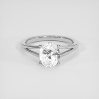 1.99 Ct. White Sapphire Ring, 18K White Gold 1