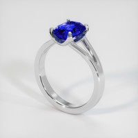 2.75 Ct. Sapphire Ring, 18K White Gold 2