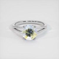 3.67 Ct. Bi Color Sapphire Ring, 18K White Gold 1