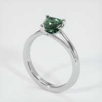 0.93 Ct. Sapphire Ring, 18K White Gold 2