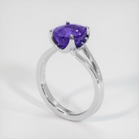 4.16 Ct. Color Change Sapphire Ring, 18K White Gold 2