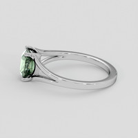 1.42 Ct. Green Sapphire Ring, 18K White Gold 4