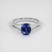 1.56 Ct. Sapphire Ring, 18K White Gold 1