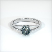 0.62 Ct. Sapphire Ring, 18K White Gold 1