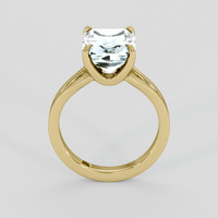 4.33 Ct. Blue Aquamarine Ring, 10K Yellow Gold 3