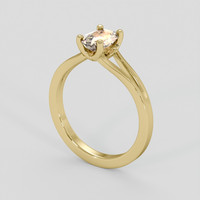 0.99 Ct. Padparadscha Sapphire Ring, 10K Yellow Gold 2