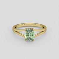 1.41 Ct. Green Sapphire Ring, 10K Yellow Gold 1