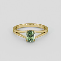 1.37 Ct. Green Sapphire Ring, 10K Yellow Gold 1