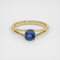 0.90 Ct. Sapphire Ring, 14K Yellow Gold 1