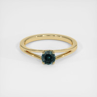 0.56 Ct. Sapphire Ring, 14K Yellow Gold 1
