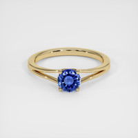 0.77 Ct. Sapphire Ring, 14K Yellow Gold 1