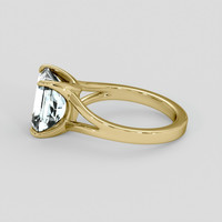 4.33 Ct. Blue Aquamarine Ring, 14K Yellow Gold 4