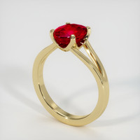 2.05 Ct. Ruby Ring, 14K Yellow Gold 2