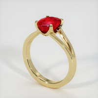 2.15 Ct. Ruby Ring, 14K Yellow Gold 2