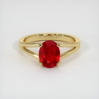 2.40 Ct. Ruby Ring, 14K Yellow Gold 1