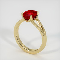 2.40 Ct. Ruby Ring, 14K Yellow Gold 2
