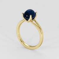 3.66 Ct. Bluish Green Sapphire Ring, 14K Yellow Gold 2