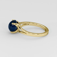 3.66 Ct. Bluish Green Sapphire Ring, 14K Yellow Gold 4