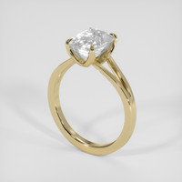 3.01 Ct. White Sapphire Ring, 14K Yellow Gold 2