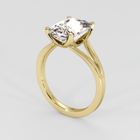 4.16 Ct. Peach Sapphire Ring, 14K Yellow Gold 2
