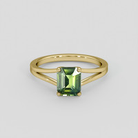 1.41 Ct. Green Sapphire Ring, 14K Yellow Gold 1