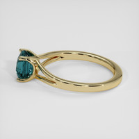 1.53 Ct. Greenish Blue Sapphire Ring, 14K Yellow Gold 4