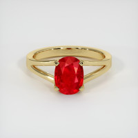 2.02 Ct. Ruby Ring, 14K Yellow Gold 1