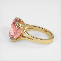 12.01 Ct. Padparadscha Sapphire Ring, 14K Yellow Gold 4