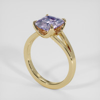 3.02 Ct. Purple Sapphire Ring, 14K Yellow Gold 2