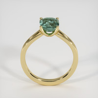 2.09 Ct. Bluish Green Sapphire Ring, 14K Yellow Gold 3