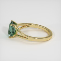 2.09 Ct. Bluish Green Sapphire Ring, 14K Yellow Gold 4